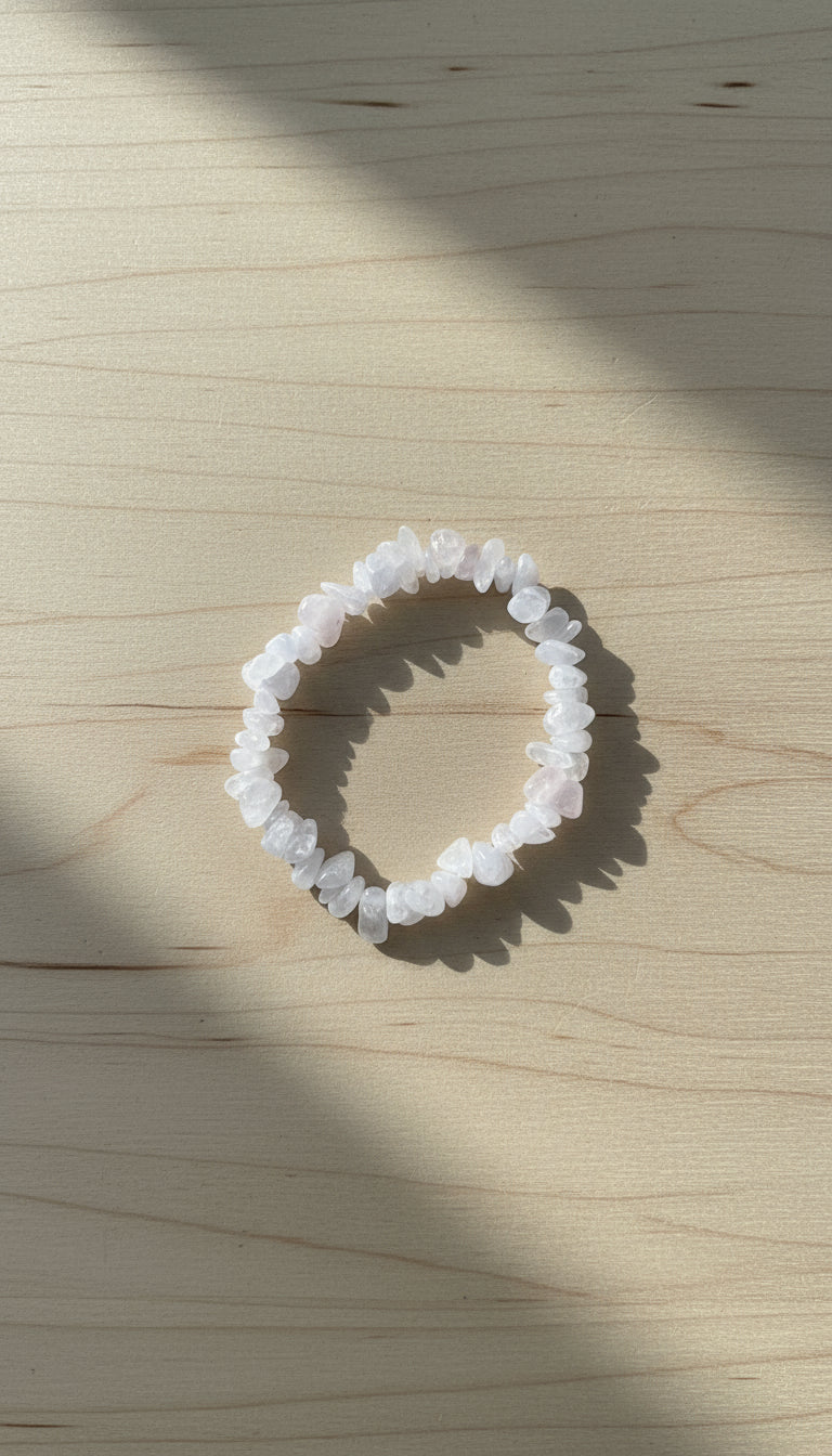 Bracciale Chips Quarzo Rosa