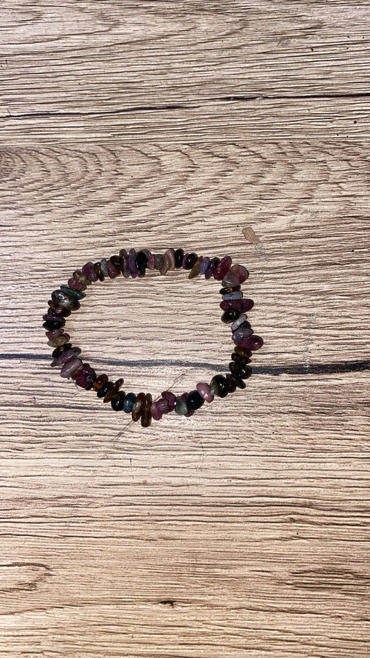 bracciale chips tormalina policromata